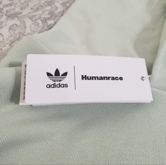 Adidas Pharrell Williams Basics Hoodie 'Linen Green' Mens Size Large - Picture 3 of 4